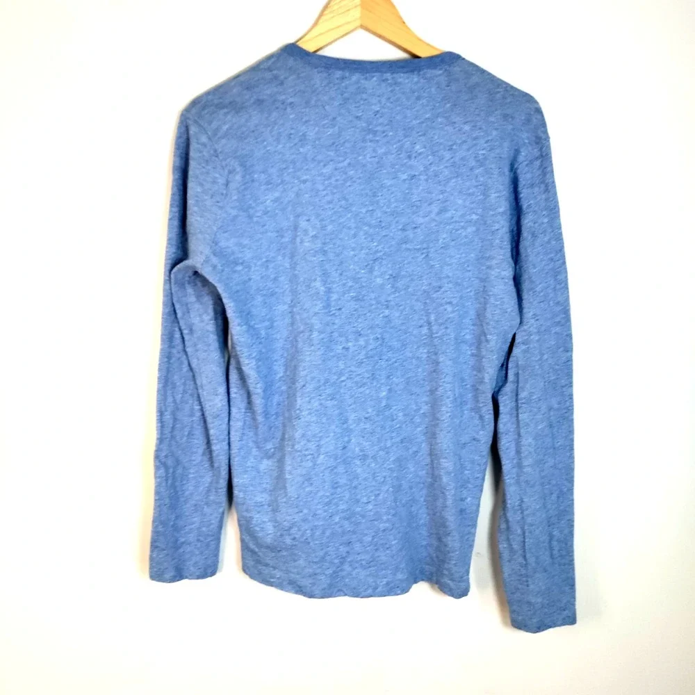 Banana Republic Heritage Collection Blue Heather Button Long‎ Sleeve Shirt Men M